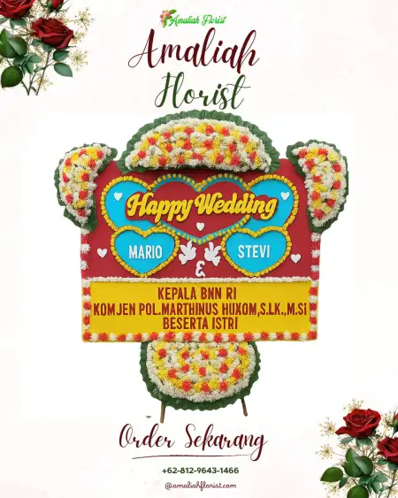 Papan Bunga Pernikahan Pekauman